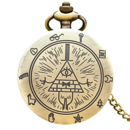 Retro Charm Neutral Fashion Triangle One Eyed Devil Quartz Steampunk Pocket Watch Men's and Women's Necklace Pendant Gift