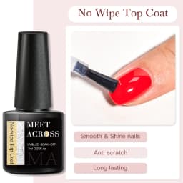 MEET ACROSS 7ml Glitter Sequins Thermal Gel Nail Polish 3 Layers Temperature Color Changing Semi Permanent UV Gel Varnish Nails