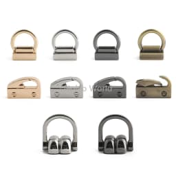 10/50/100PCS Metal Bag Side Hanger Square Ring For Handbag Strap Side Carabiner Clip Hook Chain Connector Buckle Accessories