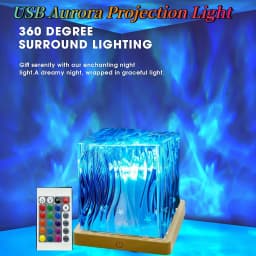 16 Colors RGB Aurora Crystal Light Touch&Remote Control USB LED Night Light Projector Dimmable for Party Home Office Decor Lamp