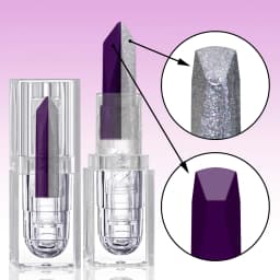 2 in 1 Glitter Lipstick, Gradient Shiny Lip Gloss, Long Wear Festival Lip Makeup for Halloween & Christmas