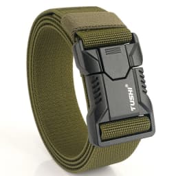 TUSHI Luxury Metal Quick Release Pluggable Buckle Belt For Men Durable Elastic Tactical Belts Cowboy Outdoor Stretch Work Belt