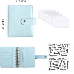 2023 New A7 Budget Binder Cash Envelopes for Money Saving Organizer with Zipper Pockets, Budget Sheets and Self-adhesive Labels