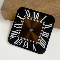 NH35 27mm Santos Square Dial Customizable Logo White/Black/Blue/Green/Brown No Luminous Fit NH35 NH36 NH38 Movement
