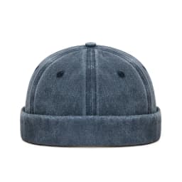 Fashion Denim Docker Cap Brimless Hat Solid Skullcap Solid Color Sailor Cap Beanie Hats Men Women Bucket Cap Adjustable Dad Hat