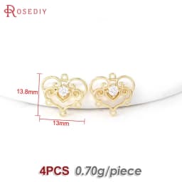 High Quality 18K Gold Color Brass and Zircon More Style Earrings Connect Charms Pendants Jewelry Making Diy Findings Accessories