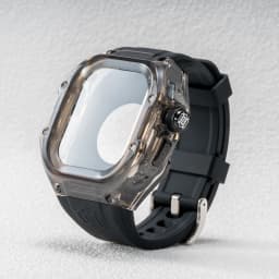 Luxury Transparent Waterproof Case for Apple Watch Ultra 2 49mm Protection Anti-slip Watch Cover+Silicone Strap for Apple Watch
