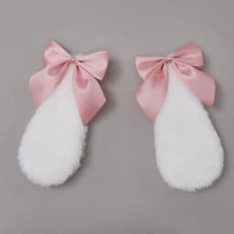 Adorable Plush Bunny Ears Hairpin Soft Cute Design Rabbit Hairclips Droopy Rabbit Lolita Hairclips Costume Parties Accessory