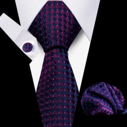 Tie For Men Classic Plaid Handkerchiefs Red Necktie Cufflinks For Men Blouse Business Wedding Accessories Women Collar Man Gift