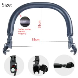 Baby Stroller Footboard & Leather Cloth Material Handle Bar Stroller Accessories For Babyyoya Babytime Pram Bumper