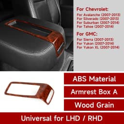 Car Center Console Armrest Box Interior Sticker For Chevrolet Avalanche Silverado Suburban Tahoe GMC Sierra Yukon XL Accessories
