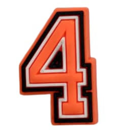 Number Shoe Charms for Crocs Accessories Orange Badge Unisex Clogs Buckle Kids Pins Decoration Jean Wristbands Shoes Accessories