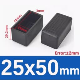 Black Square Chair Leg Caps PVC Non-slip Table Foot Dust Cover Socks Floor Protector Pads Pipe Plugs