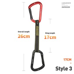 XINDA Rock Climbing Quickdraw Sling Professional Safety Lock Extenders Carabiner Mountaineer Outdoor Protect Kits