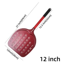 12 13 14Inch Pizza Peel Long Handle Turning Aluminum Pizza Turner Nonstick Baking Tool Perforated Paddle Kitchen Accessory
