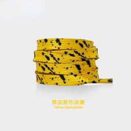 Ink Splatter Shoelace Shoelaces for Sneaker Flat Gilding Printing Colorful Splash Ink Hand-painted Basketball Shoe Laces