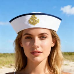 Sailor hat and scarf suit Navy Hat Unisex Captain Hat Navy Marine Hat For cruise lines, adult parties, Navy, cosplay, Outdoor