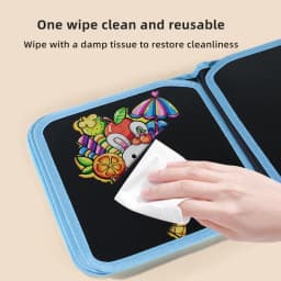 Children's drawing and writing blackboard book can be repeatedly wiped and used (12 color watercolor pen included)