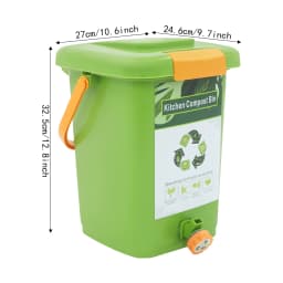Compost Bins Kitchen Compost Bin Compost Container Large Capacity Compost Container Double Cover 10L/15L/20L