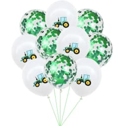 10/30Pcs Construction Tractor Theme Excavator Latex Balloons Truck Vehicle Baby Shower Kids Boys Birthday Party Supplies