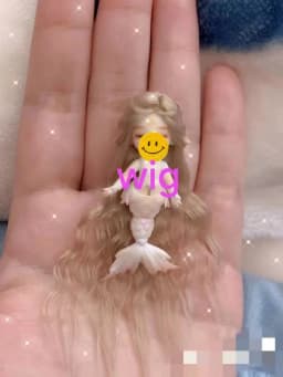 5cm mini mermaid doll hair custom hair mini BJD doll hair