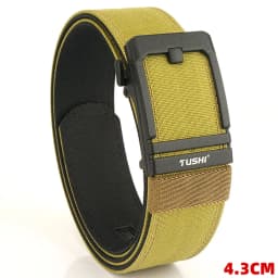 TUSHI New 4.3cm Hard Gun Belt for Men and Women Alloy Automatic Buckle Tactical Outdoor Belt 1100D Nylon Military IPSC Belt Male