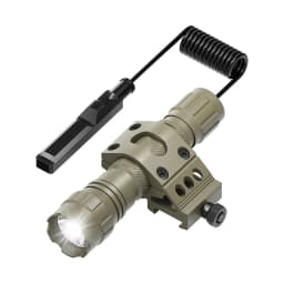 Tactical Flashlight 1200 Lumen LED Light with Picatinny Rail/Mlok Mount for Outdoor and Pressure Switch Included