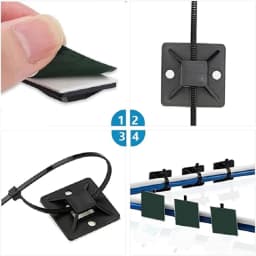 Cable Organizer 50 Pcs Self Adhesive Nylon Removable Base Cord Management Base Mount Zip Tie Mounts For Outdoor Cable Organizer