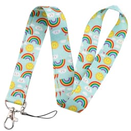 LB3010 Pink Love Neck Strap Lanyard for Key ID Card Cell Phone Straps USB Badge Holder DIY Neck Strap Hang Rope Rainbow Keychain