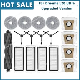 Compatible For Dreame Bot L20 Ultra / L30 Ultra Replacement Parts Accessories Main Side Brush Hepa Filter Mop Dust Bag