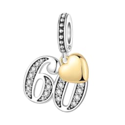 Original 15th 16 18 20 21 Anniversary Birthday Wedding S925 Sterling Silver Bead Pendant Fit Bracelet Necklace DIY Jewelry Gifts