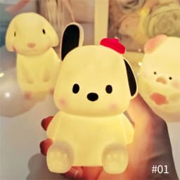 Vinyl Night Light Bedroom Decor Lights Button Battery Powered Moonlight Cartoon Animal Lamps Children Gift Decorative Lamp