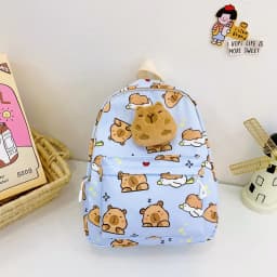 Cute Cartoon Capybara Backpack Plush Large Capacity School Bags Simple Pattern Book Bag Kawaii GirlSchool Backpack Mochila Mujer
