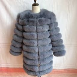 NEW 4in1 Real Fox Fur Long Coat Winter Coat for Women Jackets Vest Winter Outerwear Women Fox Fur Coat High Quality Fur Clothes