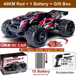Oike Remote Control Car 4X4 Off Road Monster Truck All Terrain RTR 2.4G RC Car 40KPH High Speed 4WD Electric Vehicle Toy Gift