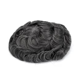 Topunique Full Swiss Lace 90% Light to Medium Light Men Toupee Capillary Prothesis Hair Replacement System Hair Piece For Men