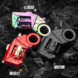 Mini Metal Multi Playability Ratchet Flip Antistress Toy Gun Ejection Shell EDC Stress Relief Fidget Spinner Fidgeting Toys Gift