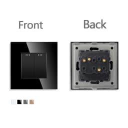 TAWOIA French Polish Power Socket Touch Switch Glass Panel USB Double Outlet Triple Wall Sockets Button Switch Fits E-type Plugs