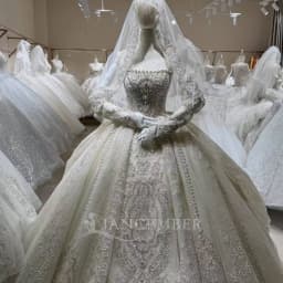 Customized Exquisite Long Sleeves Wedding Dresses for Bride Backless Bling Pleats Lace Appliques Ball Gown Vestido De Novia
