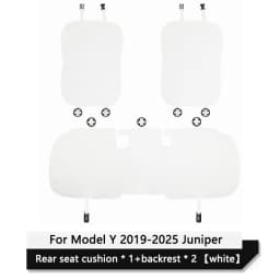 Car Ice Silk Seat Cushion Cover For Tesla Model 3 / Y Juniper 2019-2026 Breathable Comfortable Seat Pad Car Interior Accessories