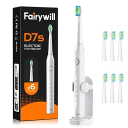 Fairywill Electric Sonic Toothbrush USB Charge FW-D7S Rechargeable Waterproof Electronic Tooth Brushes Replacement Heads Adult