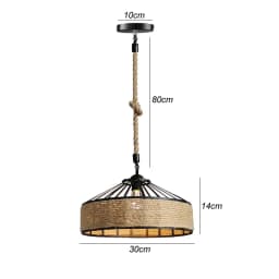 Bamboo Pendant Lights Hand Woven Ceiling Weaving Chandelier Lamp Rattan Wicker Hanging LED Fixtures Home Bedroom Bamboo Art Lamp