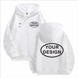 Customize Your Logo Zipper Sweatshirt For Men And Women Loose Casual Fashionable Long Sleeved Sportswear Personalized Embroidery