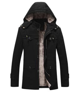 Military Cargo Coat Mens Thick Warm Man Jacket Winter Parkas Casual Cotton Padded Jacket Male Multi-Pocket Fur Hoodies Men Parka