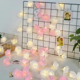 10/20 LED Rose Flower Shaped Led Light String Warm Lights Home Garden Party Decoration Lights Christmas Wedding Party Decoration