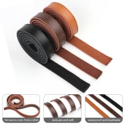 120cm Genuine Leather + Webbing Tapes for Trim Sewing Material Safety Belt Knapsack Strap Bag Buckles Clothing Accessories
