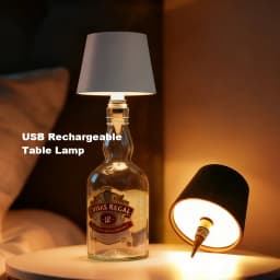 Wireless Wine Bottle Lamp Type-C Touch Control 3 Colors and Stepless Dimming LED Desk Light For Bar Cafe Atmosphere Night Light