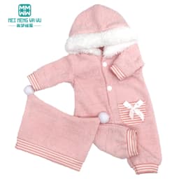 Clothes for Dolls Fits 43cm Toy New Born Doll american doll Fashion cotton jacket pink rose red white purple