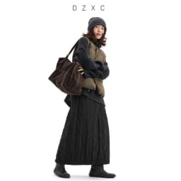 Filled with Wool Batting~ Classic Black Quilted Skirt, New 2026 Autumn/Winter Women's Casual Versatile Skirt