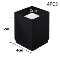 2/4PCS Bed Furniture Risers Elevation in Heights Heavy Duty Risers for Sofa Couch Desk Table Black Round Saquare Floor Protector